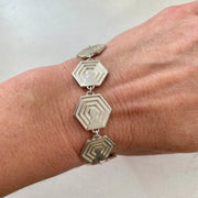 Edge Only Hexagon Bracelet in recycled sterling silver
