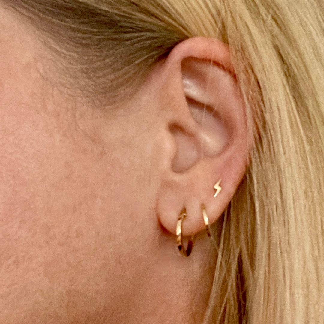 Mini Hoop Earrings - Solid 9ct gold