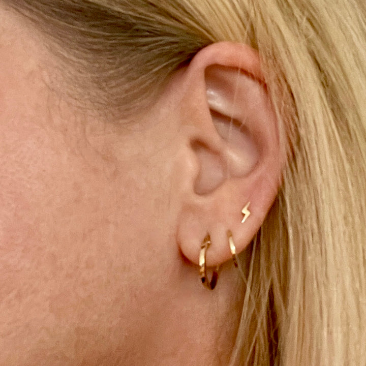 Mini Hoop Earrings - Solid 9ct gold