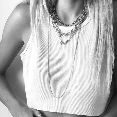 30" 75cm sterling silver box chain Edge Only