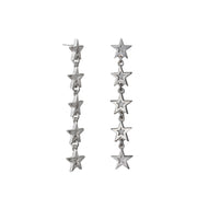 Edge Only Megastar 5 Star Drop Earrings in sterling silver