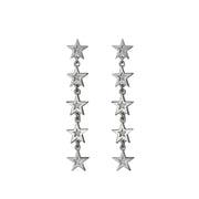 Edge Only Megastar 5 Star Drop Earrings in sterling silver