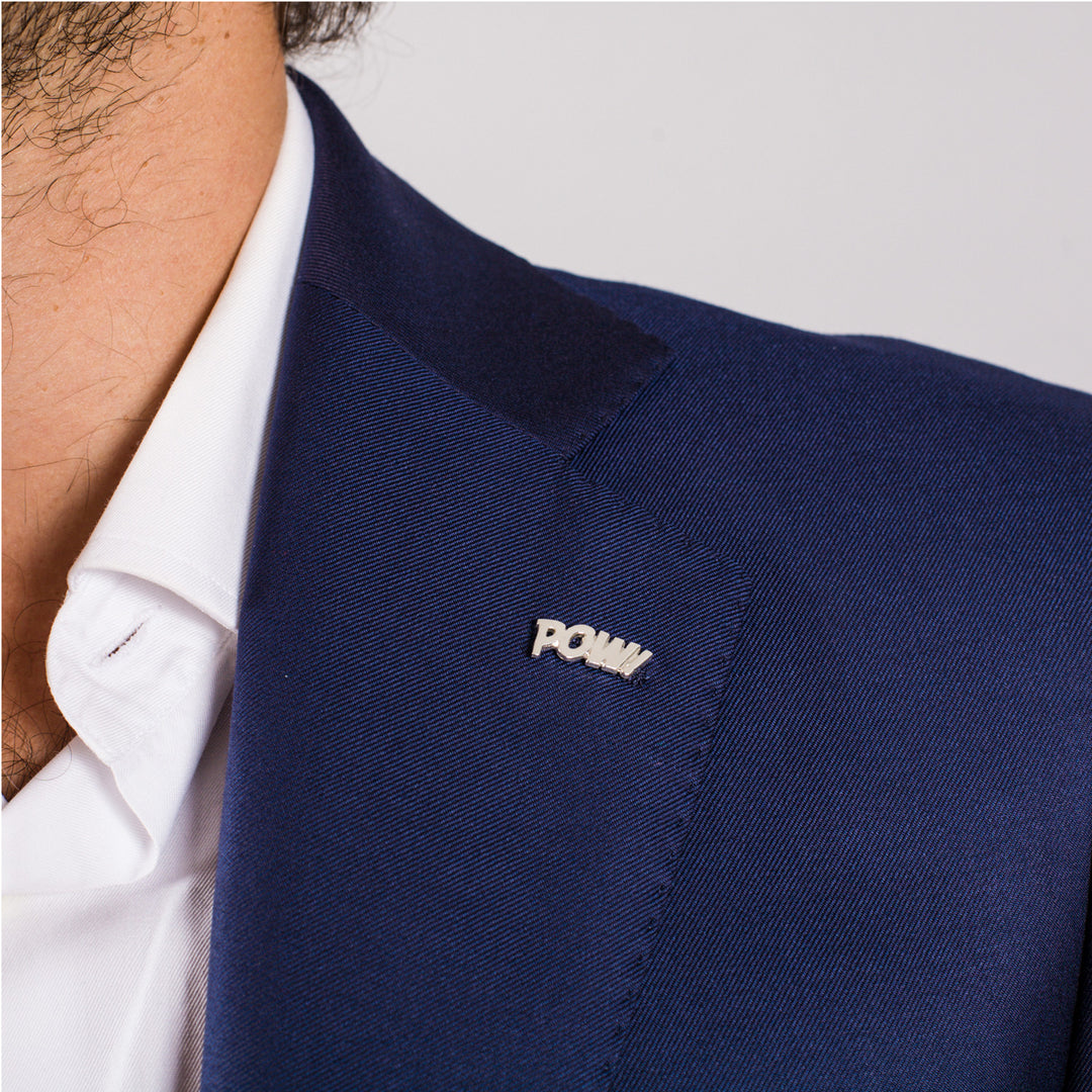 Edge Only POW Pin in Sterling Silver 