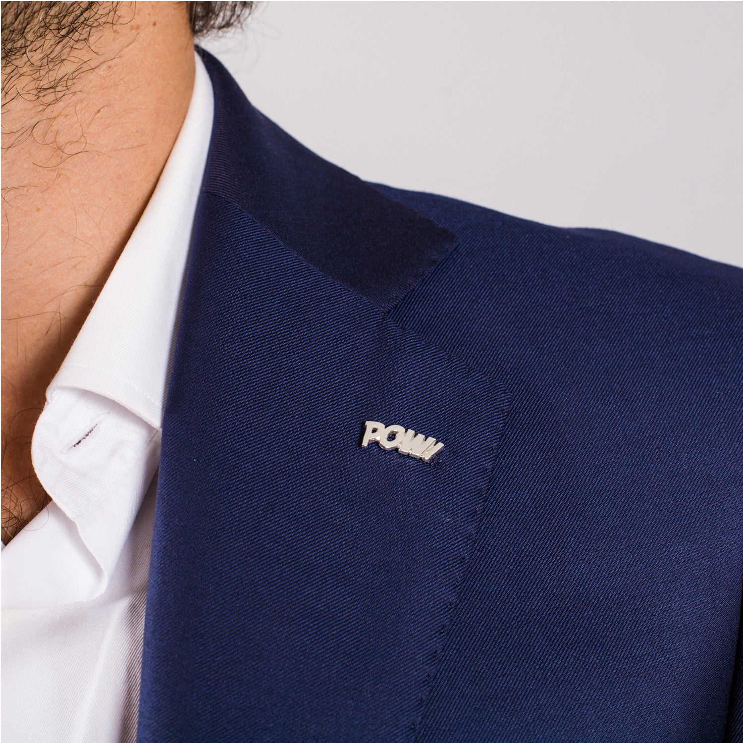 Edge Only POW Pin in Sterling Silver 