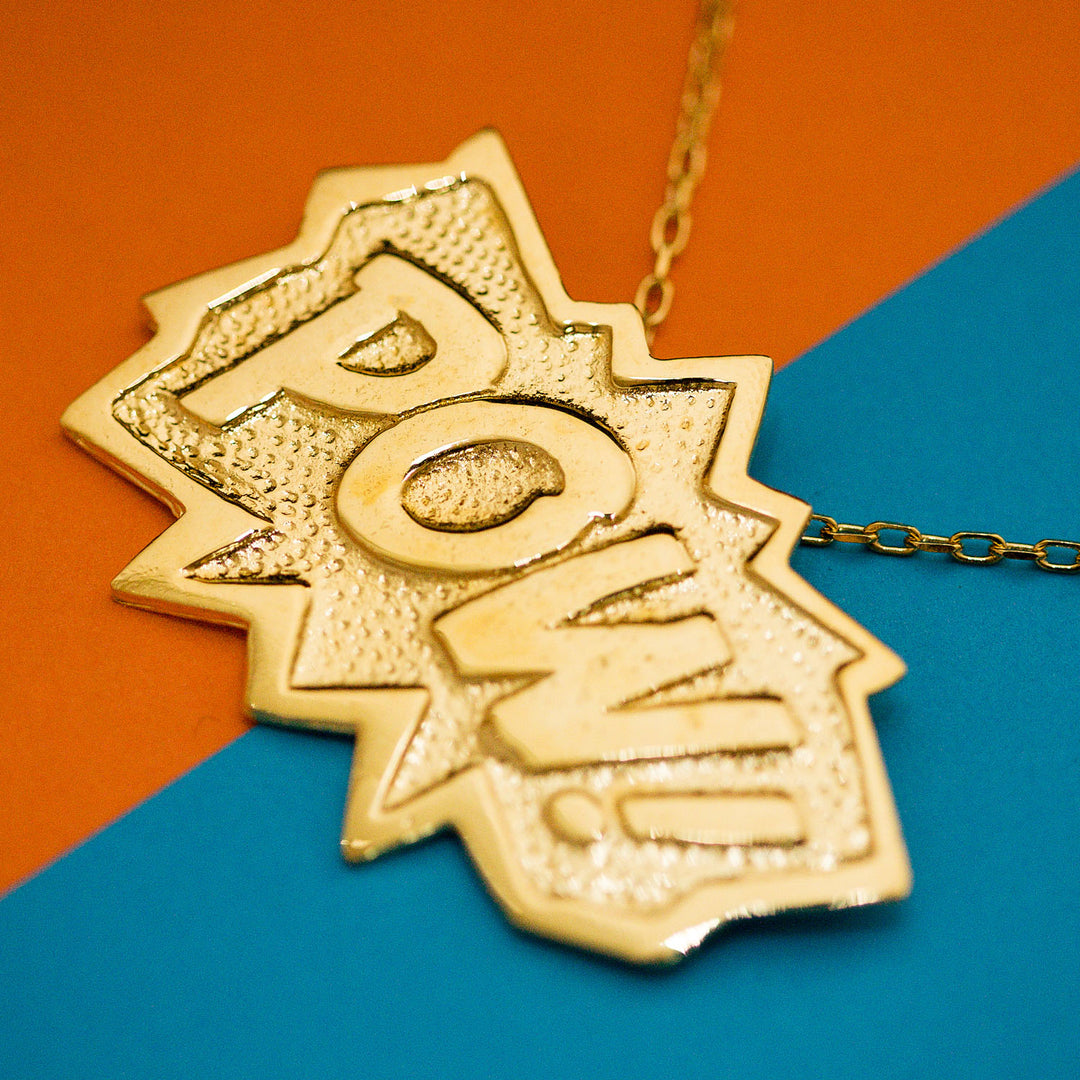 Edge Only POW Pendant XL in 18ct gold vermeil