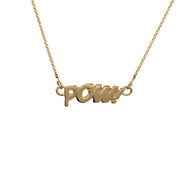 POW Letters Necklace in 14ct Gold