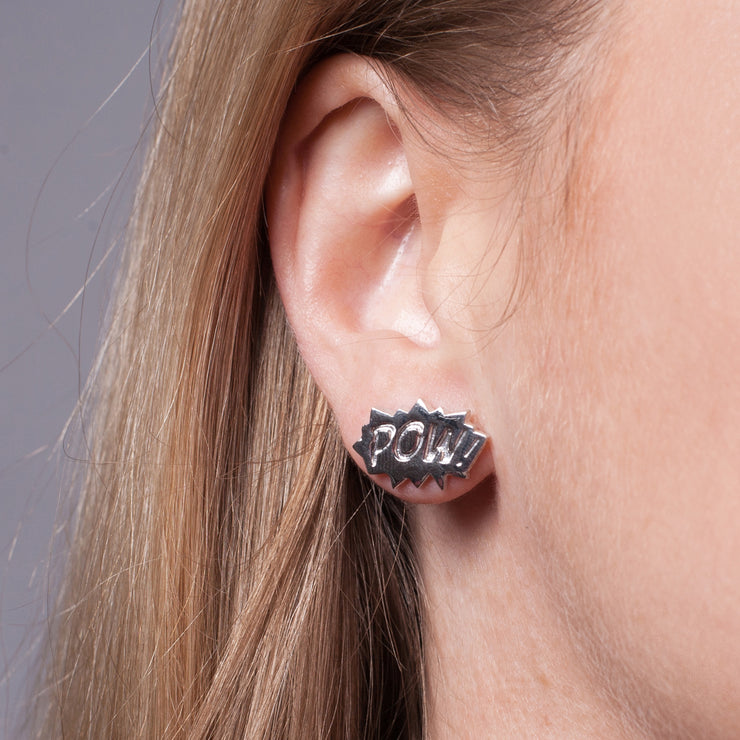 Edge Only Pow Explosion Earrings in Sterling Silver