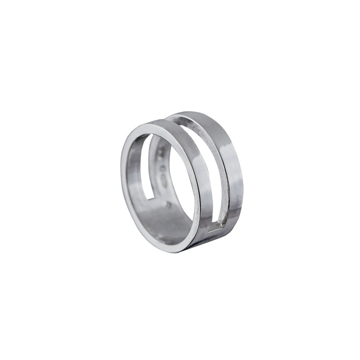 Parallel Rings Parallel Ring in Sterling Silver | Edge Only Designer Jewelry Ireland