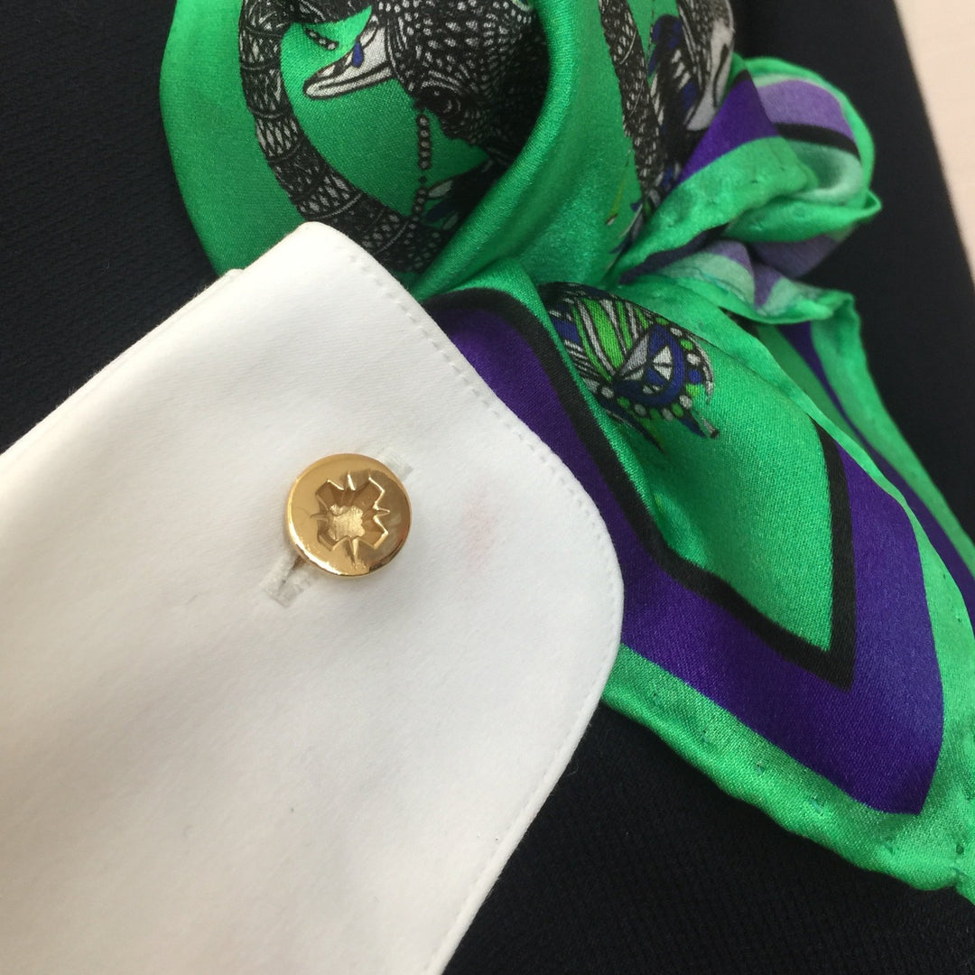 Edge Only Phillips-head Screw Cufflinks in 18ct gold vermeil
