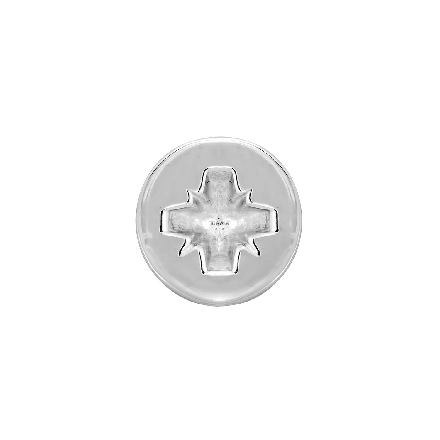 Edge Only Phillips-head Screw Lapel Pin or tie pin in Sterling Silver
