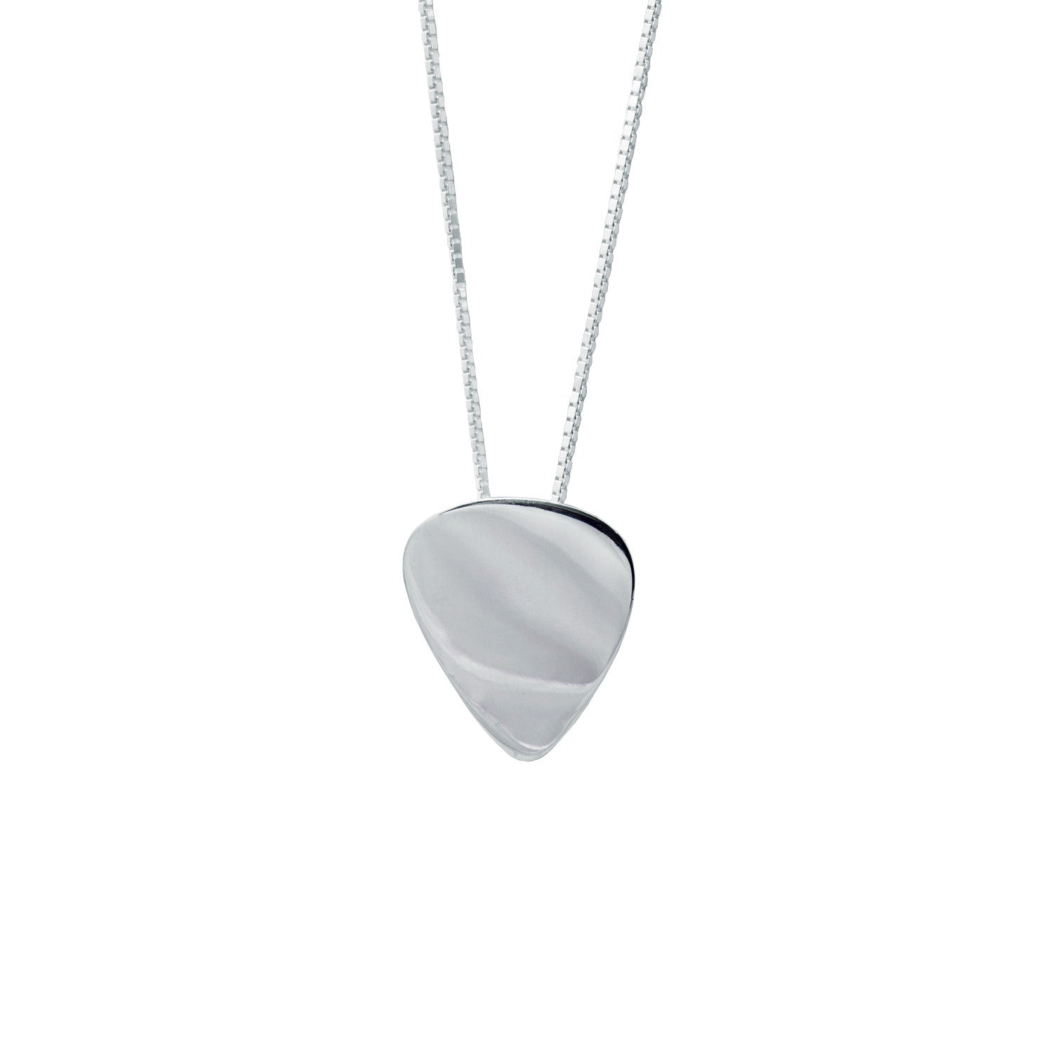 Edge Only Men's Plectrum Pendant in Sterling Silver