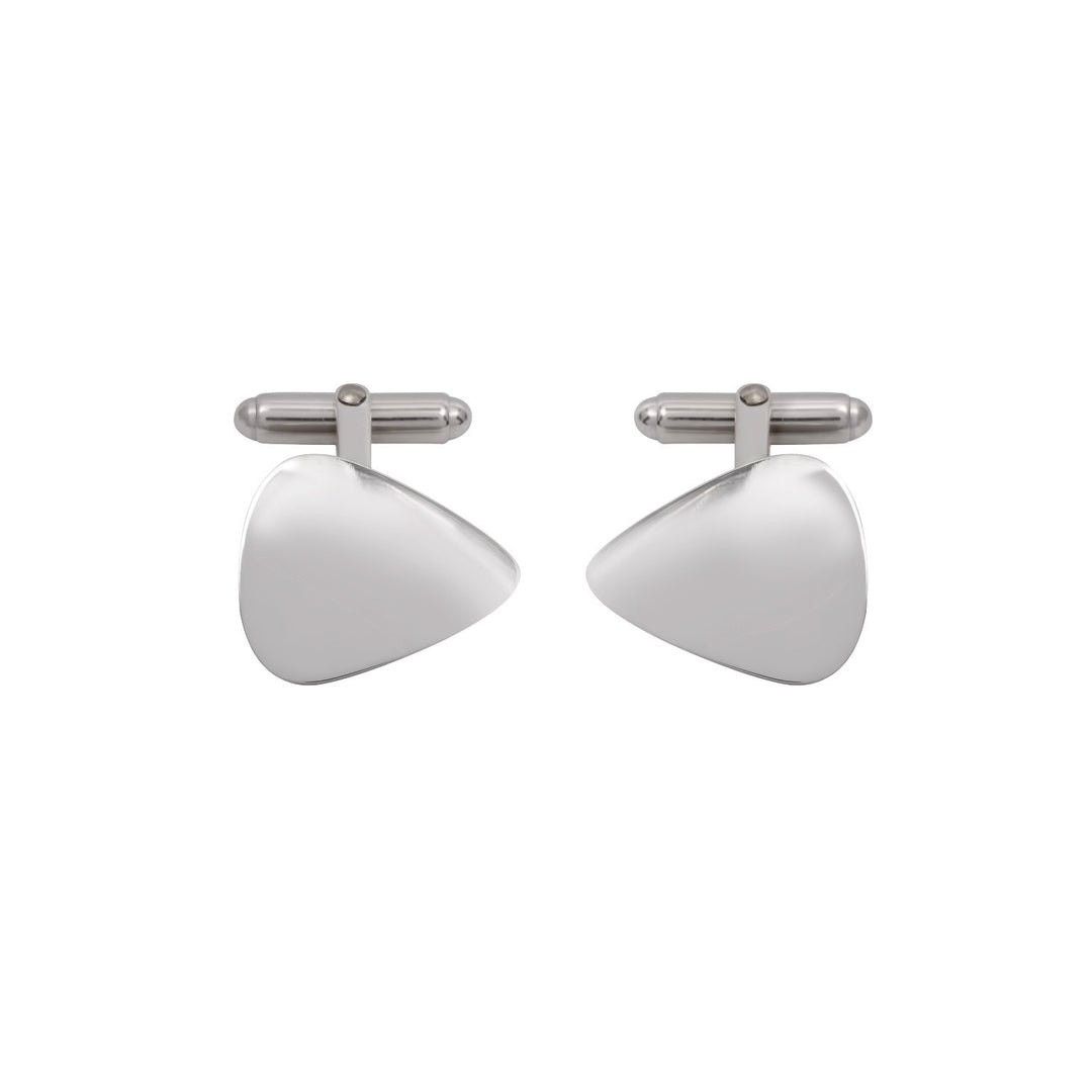 Plectrum Cufflinks in Sterling Silver