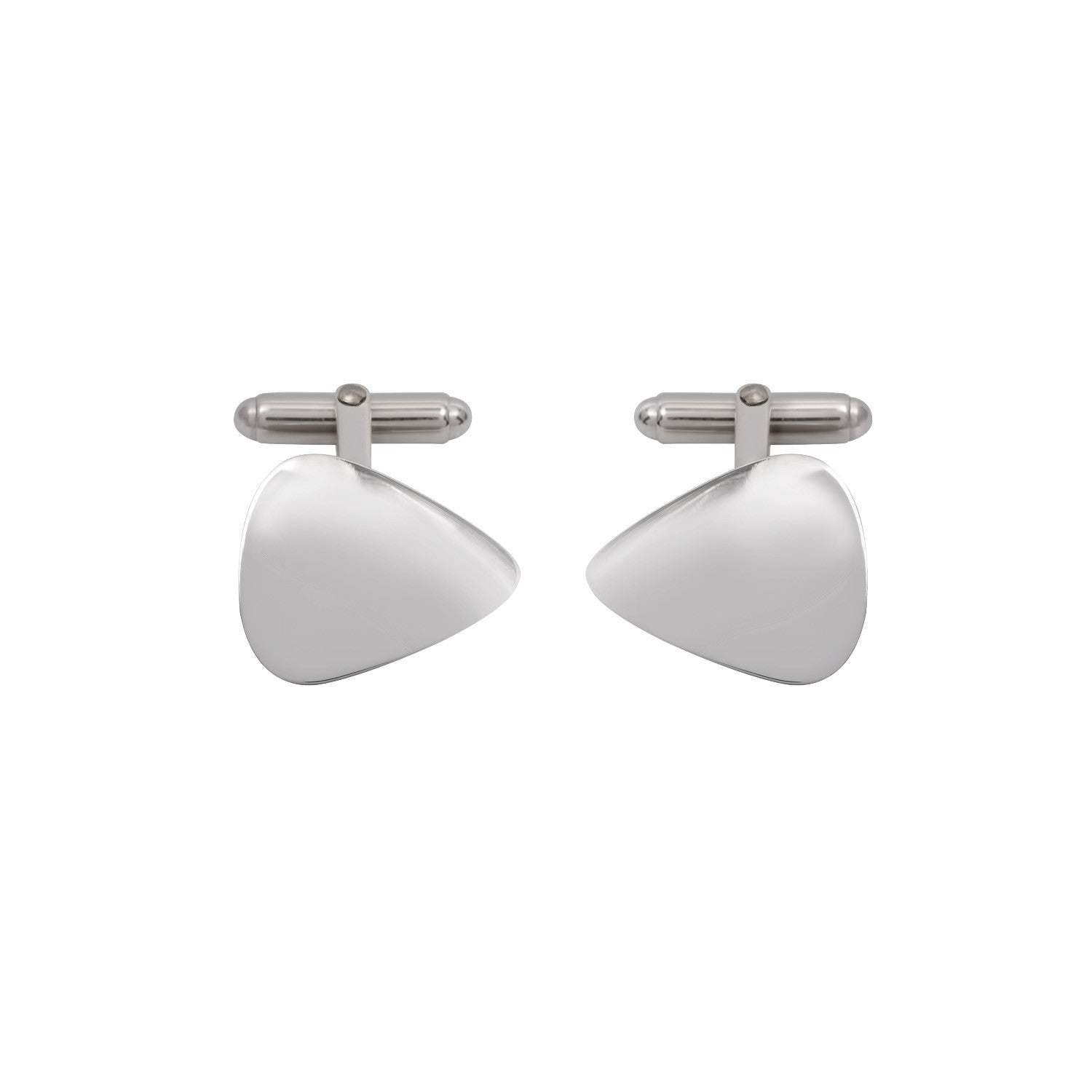 Plectrum Cufflinks in Sterling Silver