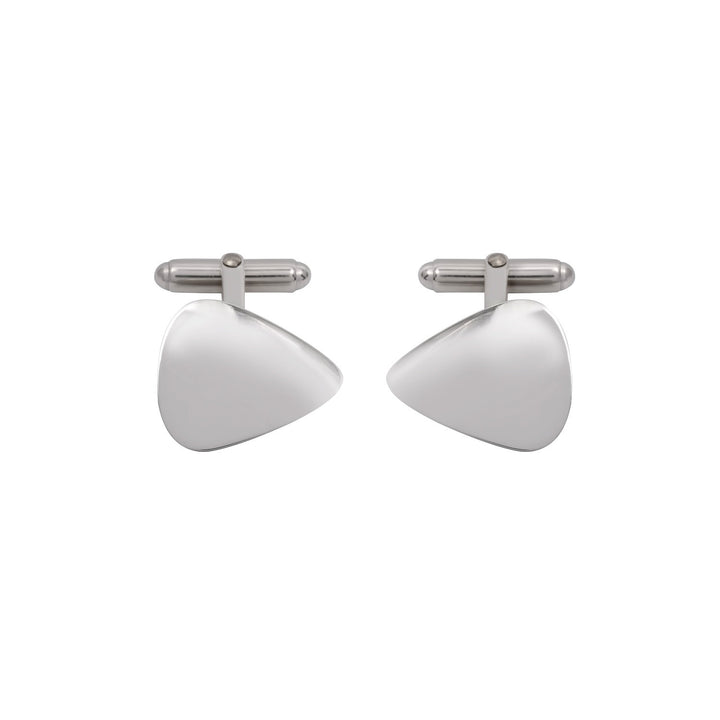 Plectrum Cufflinks in Sterling Silver