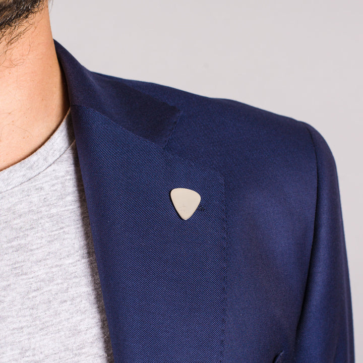 Plectrum Lapel Pin in Sterling Silver