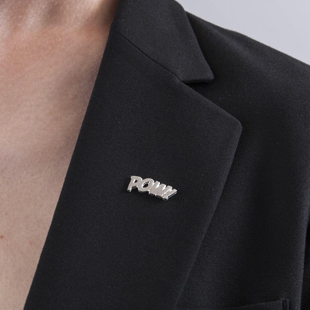 Edge Only POW Pin in Sterling Silver 