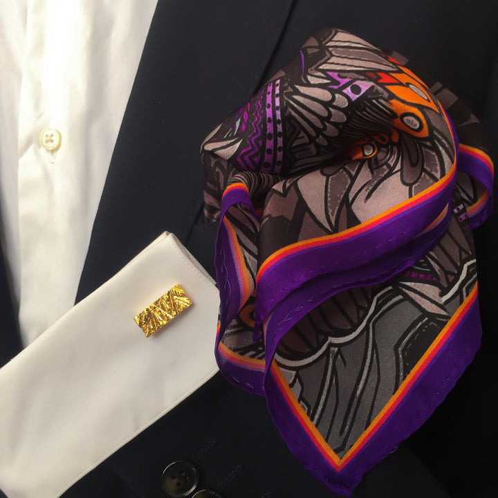 Edge Only Rugged Cufflinks in 18ct gold vermeil
