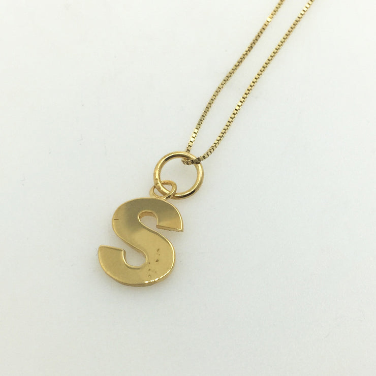 SAMPLE - Letter Pendant - 18ct Gold Vermeil