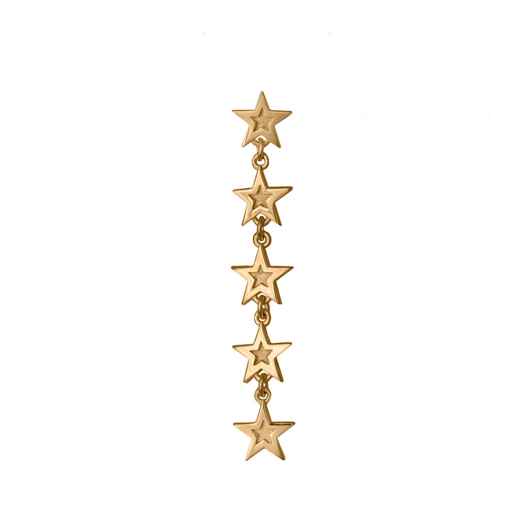 Edge Only Megastar 5 Star Drop Earring in 18ct gold vermeil