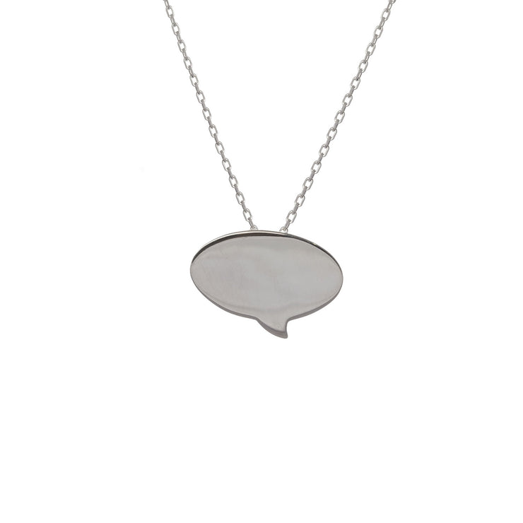 Speech Bubble Pendant in sterling silver