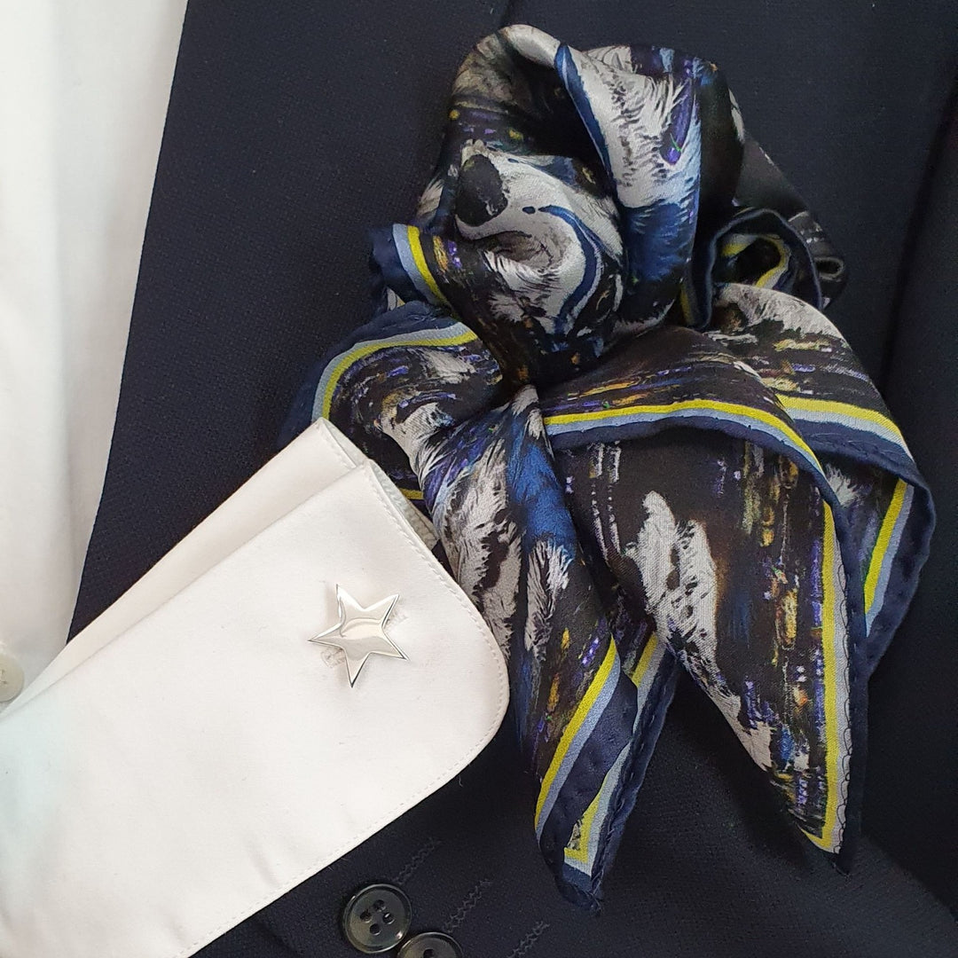 Edge Only Star Cufflinks in sterling silver