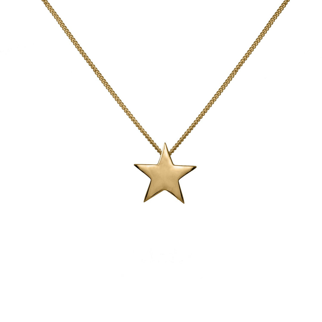 Edge Only Star Pendant in 18ct gold vermeil