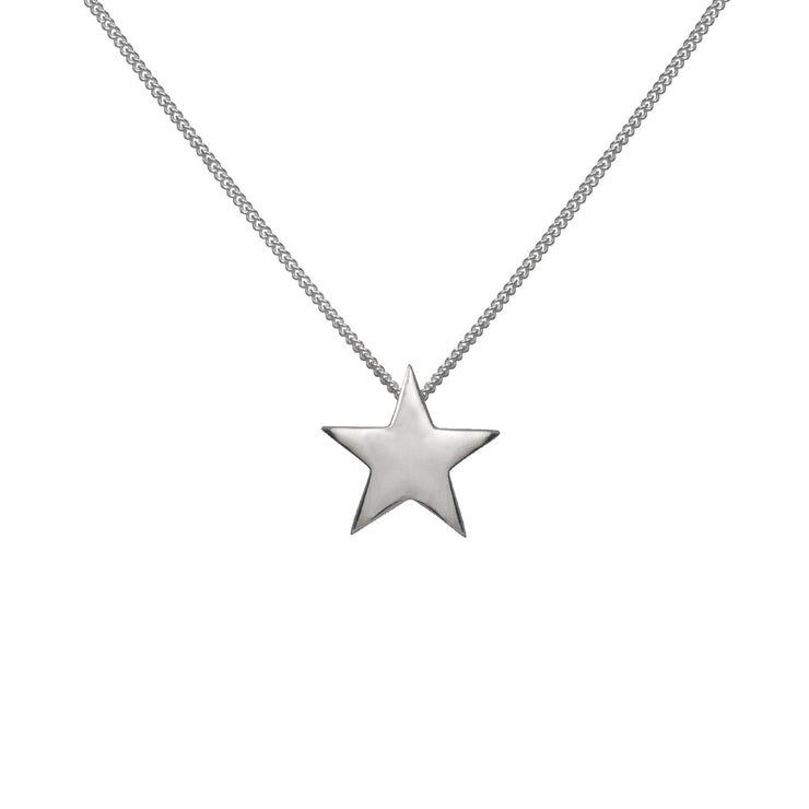 Edge Only Star Pendant in recycled sterling silver