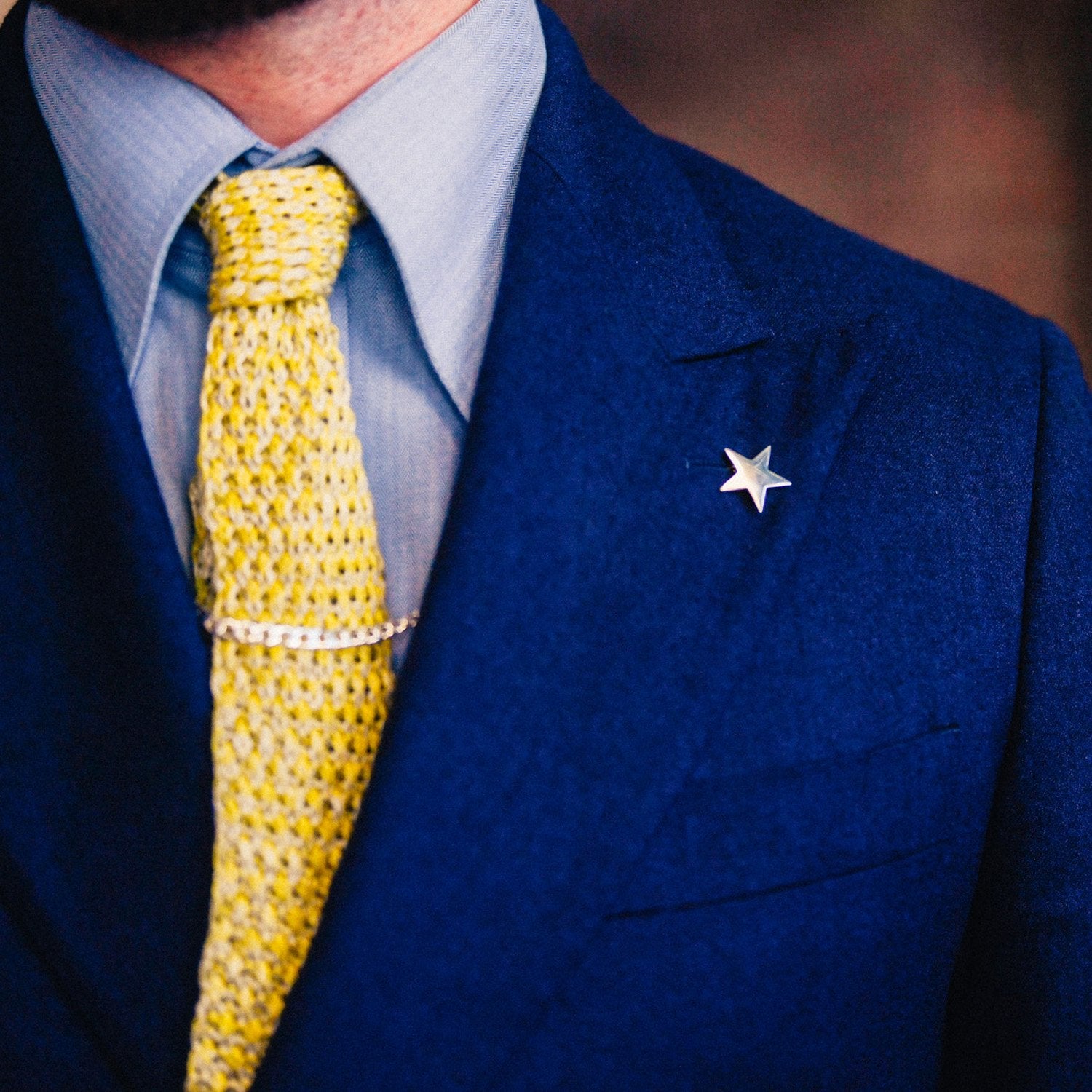 Edge Only Star Pin in sterling silver