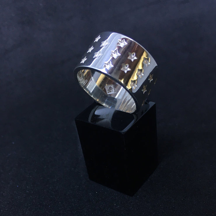 Edge Only Galaxy Ring in sterling silver