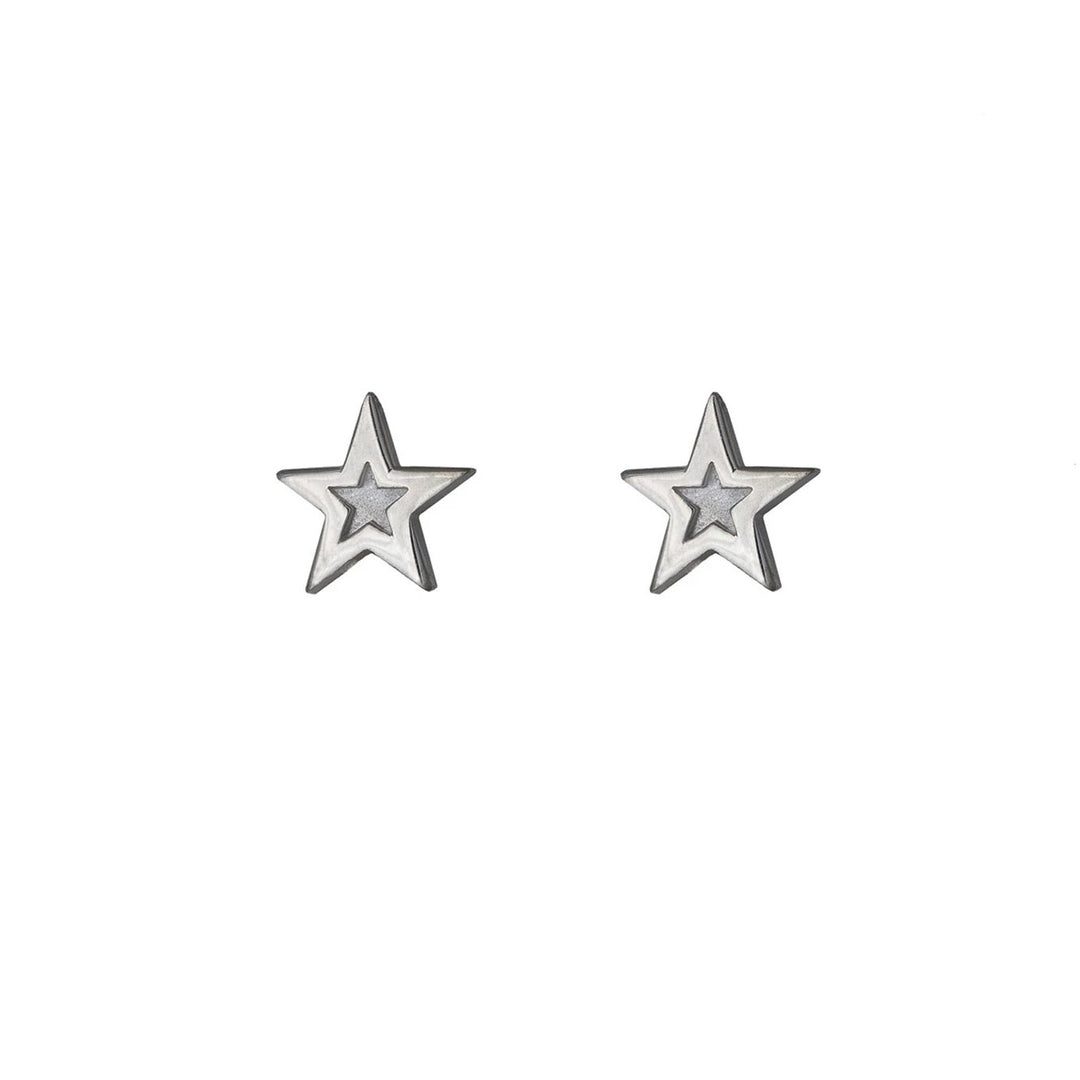 Edge Only Megastar earrings in sterling silver