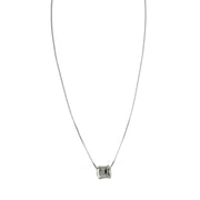 Edge Only Washer Necklace in sterling silver