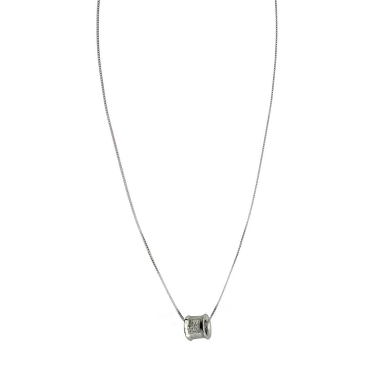 Edge Only Washer Necklace in sterling silver