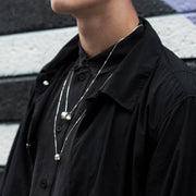 Edge Only Washer Pendant in sterling silver