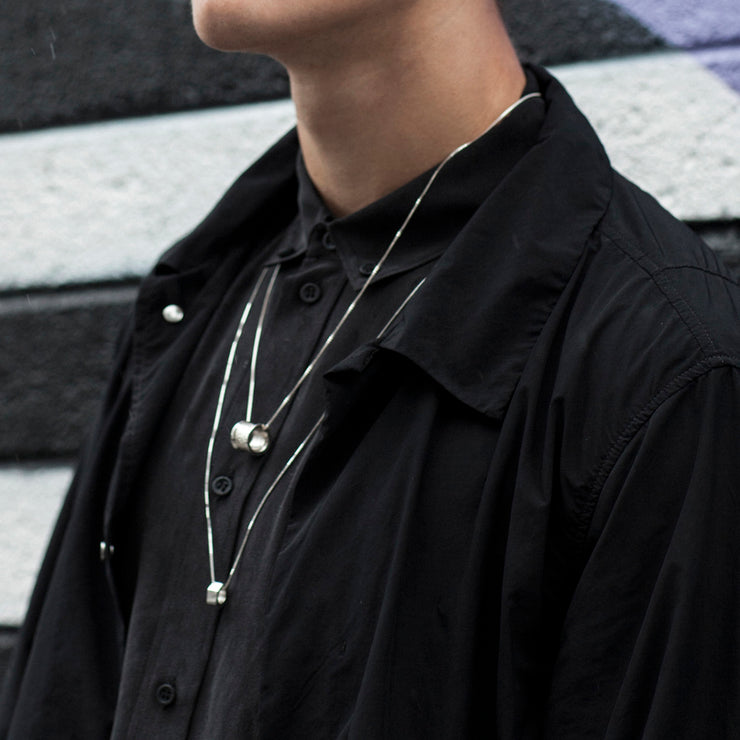 Edge Only Washer Pendant in sterling silver