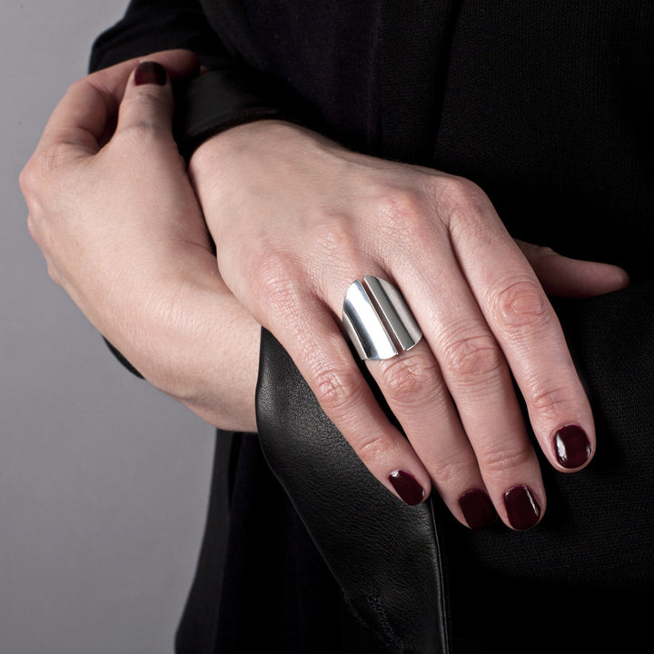 Edge Only Wedge Ring in sterling silver