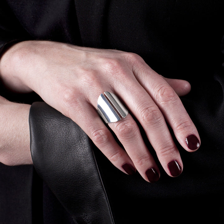 Edge Only Wedge Ring in sterling silver