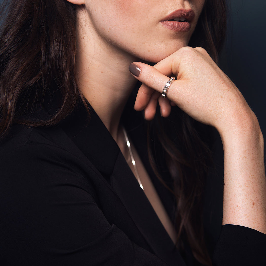 Edge Only Worry Ring in recycled sterling silver