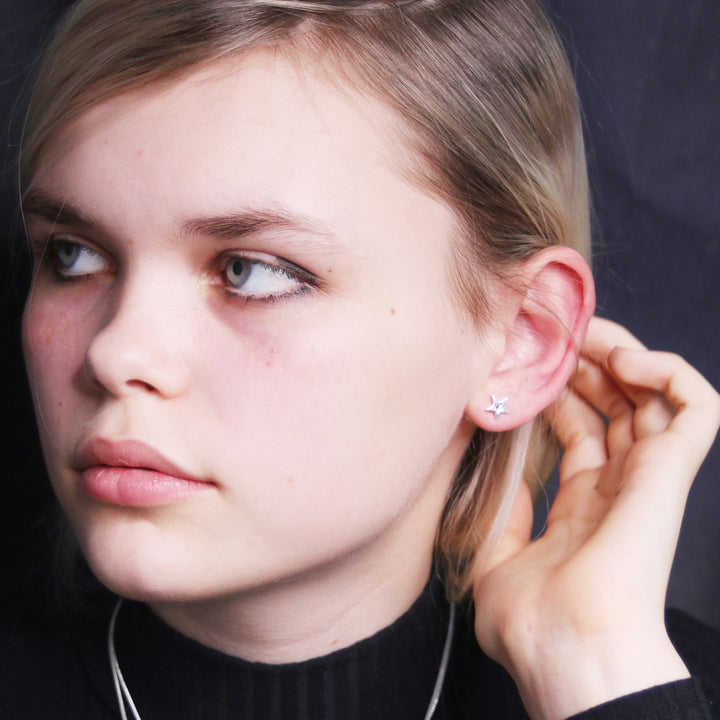 Edge Only Megastar earrings in sterling silver